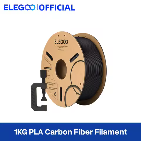 ELEGOO Carbon Fiber PLA Filament 1.75mm 2KG/4KG/5KG/10KG, PLA-CF Strong 3D Printer Filament Fits for