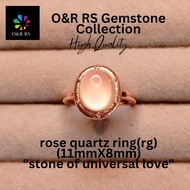 O&R RS pink quarts ring in rosegold color(11mmX8mm)