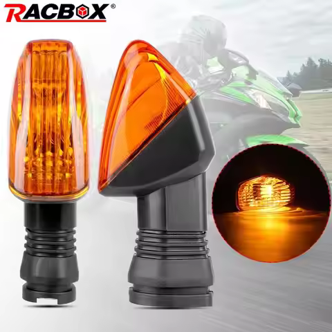 2x Motorcycle Front Rear Turn Signal Indicator Lights Flasher Amber For KAWASAKI NINJA ZX-6R ZX-10R 