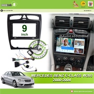 Android Player Casing 9" Mercedes Benz C-Class W203 2000-2004 (Black) with M/Benz Canbus Module