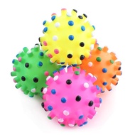 [LOCAL STOCK] Pet Toy Silicone Ball Toy Squeaky Sound Squeaker Toy 6.5cm For Cat Dogs Mainan Bola Ku