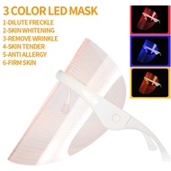 【TikTok Hot Style】Wireless Rechargeable 3 Colors LED Facial Mask Photon Therapy Facial Mask Spectral Skin Rejuvenation