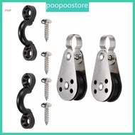 POOP Kayak Canoes Anchors Trolley Kits Pulley Wheel Stainless Steel Small Pulley Block with Pad Eye 