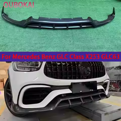 For Mercedes Benz GLC Class X253 GLC63 Carbon Fiber Car Front Bumper Lip Front lip Diffuser Front Ch