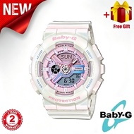 (2‑year warranty) 100% Original Casio Baby‑G BA‑110 Resin Strap Waterproof Jam Tangan Perempuan