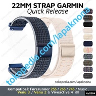 (Allthebest) 22mm SPORT LOOP Strap Garmin Venu 3 2 Fr 255 265 745 Music Nylon Strap
