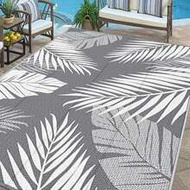 5' X 8' Outdoor Rug, Waterproof For Patio, Double-Sided Plastic Woven Camping Mat, Large Area Rug Su