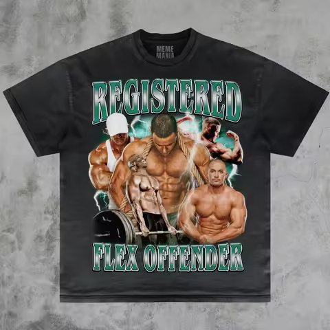 Registered Flex Offender T-Shirt, Gym Meme, Flex Offender, Workout Meme, Flex Shirt, Gym T-Shirt, Fi