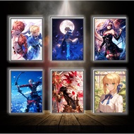 Fate Stay Night 3D color-changing LED light painting - ANIME 3D LED light painting for desk and Nigh