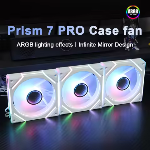 Power Train PRISM 7 Pro 120MM Case Cooling Fan ARGB/PWM H-line infinite mirror design Quiet Cooling 