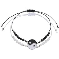 Best Friend Bracelets for 2 Matching Yin Yang Adjustable Cord Bracelet for Bff Friendship Relationsh