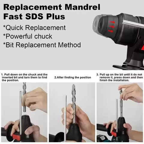 Makita 26MM Cordless Hammer Brushless Electric Hammer 18V Lithium Battery Wireless Drills Makita 18v