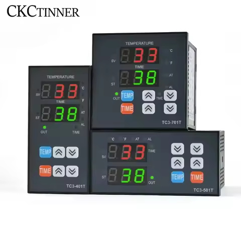 TC3-401T PID Temperature Controller Timer Thermometer Relay K-type 400℃ AC100~220V Integration Contr