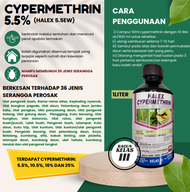 Racun Serangga Cyperlex 25% Cypermethrin lalat putih bena hijau ulat penyawang pelombong kutu trip d