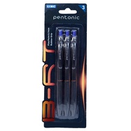 LINC Pentonic B-RT ballpoint pen - Pack of 3 in the same color blue, black, red - 0.7mm nib