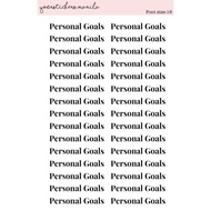 Planner Stickers - Personal Goals