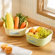 Drain Double-Layer Large-Capacity Dopamine Vegetable Basket