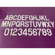 (20pcs)C70 Car Number Wordings **JPJ Approved **/ Perkataan Nombor Plat Kereta  *  Diluluskan oleh J