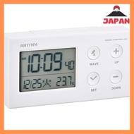[Direct from Japan][Brand New]RHYTHM PLUS 8RZ217SR06 Rhythm (RHYTHM) Place clock electric wave clock alarm clock digital temperature calendar RHYTHM PLUS 8RZ217SR06
