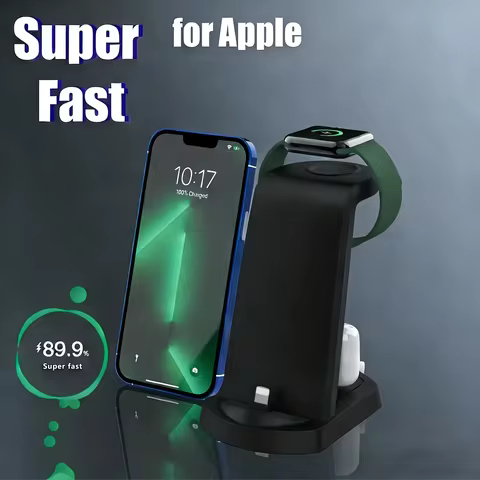 18W Super Fast 3 in 1 Charging Station for iPhone14 13 12 11 PRO MAX For iPhoneX XS SE 8P 7P For App