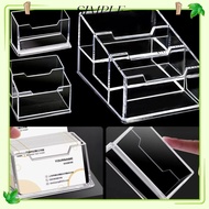 SIMPLESHOP 1Pcs Bussiness Card Holder, Acrylic Plastic  Transparent Business Card Box, 1/2/3 Grids S