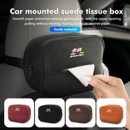 Car Box Leather Suede Holder Automobile  For Honda Mugen Power Accord Civic vezel Crv City Jazz Hrv