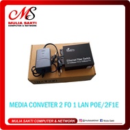 MEDIA CONVERTER 2FO 2LAN / 2F2E POE
