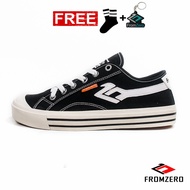 Fromzero - Sepatu Sneakers Kasual Sepatu Sekolah Pria wanita Aransa Black white 36 - 45