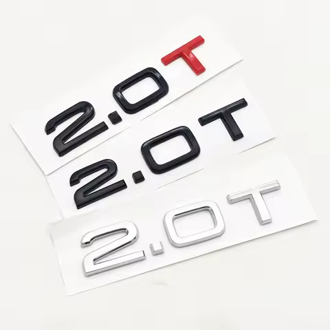 3d ABS 2.0 T Logo 2.0T Emblem Car Rear Trunk 2.0T Badge for Audi A4 B7 B8 A3 8P 8V A6 C7 A5 S3 Q5 2.