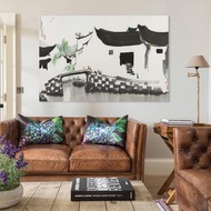 Chinese Painting by Wu Guanzhong Black And White Ink Painting Poster Room Aesthetic (19) Picture Pri