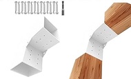 Pergola DIY Bracket Kits,2-Way L Shaped White Corner Brackets for 6" x 6"(Actual:5.5" x 5.5") Lumber