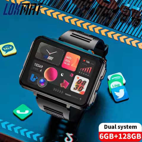 LOKMAT APPLLP 5 MAX Android Smartwatch Men, 2.4 TFT Android 10.7 Video Call 4G WIFI GPS 6GB+128GB Fi