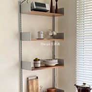 Wall-Mounted Nordic Storage Rack vitsoe606Storage Solid Wood Bookshelf Wall-Mounted Iron Art Wall Ma