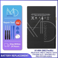 Battery A1484 For Pad Air A1474 A1475 A1822 A1823 Pad 5 / Pad 9.7 2018 A1893 A1954 / Pad 7Th Gen 10.