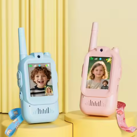 Children's Video Walkie-Talkie 2-Pack with Display Screen Voice Converter and Real-Time Video Chat L