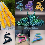 88/66cm Dragon 3D Printed Chinese Style Dragon Toy Desktop Figurine Ornament Children's Educational 