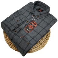 KEMEJA Jumbo Size Long Sleeve Flannel Shirt 2XL - 4XL