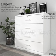 Chest of 4 Drawers / Laci Baju / Storage Drawer / Cabinet / Kabinet / Laci Laci Kayu / Laci Murah/La
