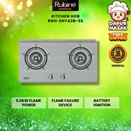 Dapur Masak Rubine Built In Gas Stove RGH-ENYA2B-SS Kitchen Stove Gas Cooker Hob Dapur Gas Stainless