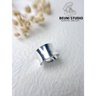 BEUNI HANDMADE PREMIUM 999 SILVER RING ANTIRUST NO ALLERGIC WATER PROOF WITH 999 MARK 999 SILVER