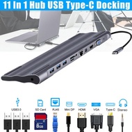 RNG-11 in 1 Usb Type C Hub To Hdmi Vga Rj45 Usb 3.0 Hub Converter with Sd/Tf Card Reader Usb C Adapt