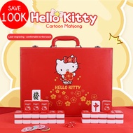 Pre-order New 2026 Hello Kitty hand-rolled mahjong set, red Hello Kitty mahjong, 40/42/44 sizes, LAR