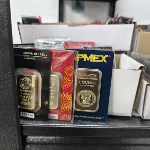 Classic 1oz/2.5g/5g/10g/20g/50g/100g Non-magnetic Gold Plated Bar Sealed packing Copper Craft Unique
