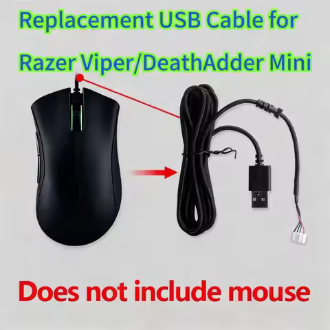 Original Replacement Cable for Razer Viper Standard/Viper Mini/DeathAdder V2 Mini Mouse | USB Chargi