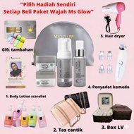 Paket Wajah Ms Glow Original / Paket Wajah Ms Glow Free Gift / Paket Whitening Ms Glow / Paket Acne