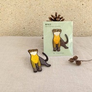 黃喉貂刺繡貼片