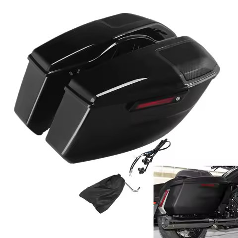 Motorcycle Vivid Black Saddlebags For Harley Touring CVO Road Street Glide 2023-2025 Street Glide Ro