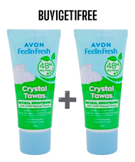 AVON CRSTAL TAWAS BUY1GET1FREE DEODORANT CREAM 55G