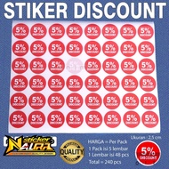 STICKERS - Sticker Discount 3% 5% 10% 15% to 90% - size 25 mm = 2.5 cm
