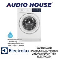 ELECTROLUX EWF8024D3WB  8KG FRONT LOAD WASHER  COLOR: WHITE  WATER EFFICIENCY LABEL: 4 TICKS***2 YEA